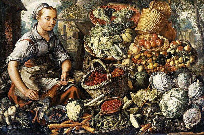 Joachim Beuckelaer Market Woman with Fruit, Vegetables and Poultry oil painting image
